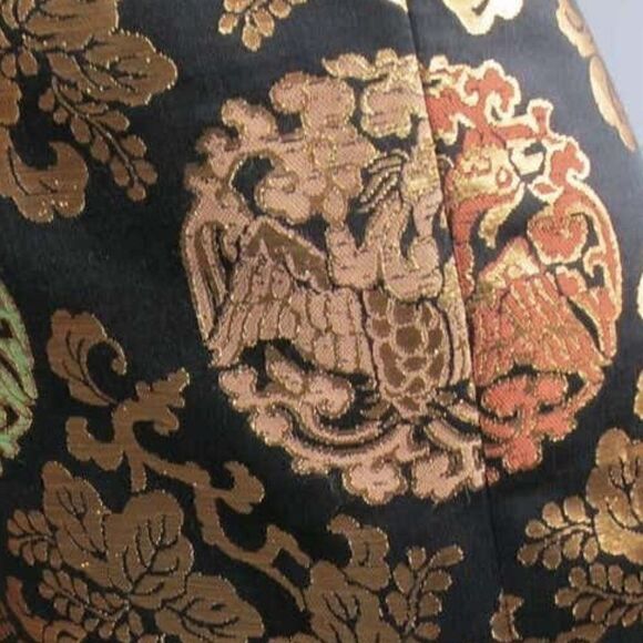 Ralph Lauren Multi Metallic Chinoiserie Silk Midi Pencil Skirt - Picture 14 of 16